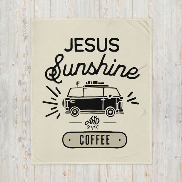 Jesus Sunshine Coffee Throw Blanket